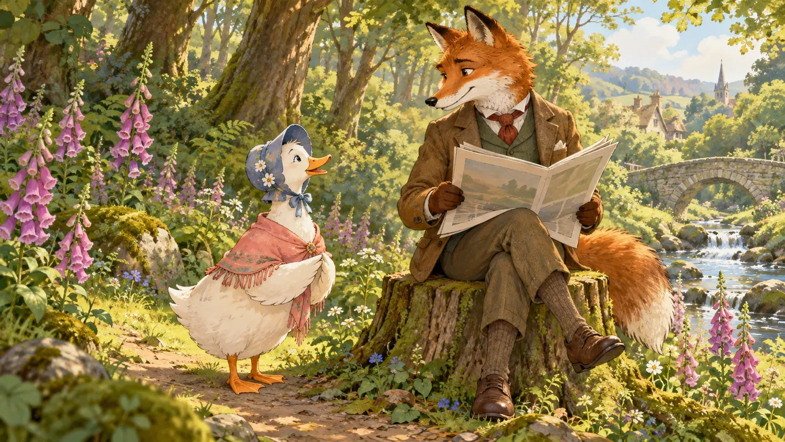 The Tale of Jemima Puddle-Duck(あひるのジマイマのおはなし)の挿絵
