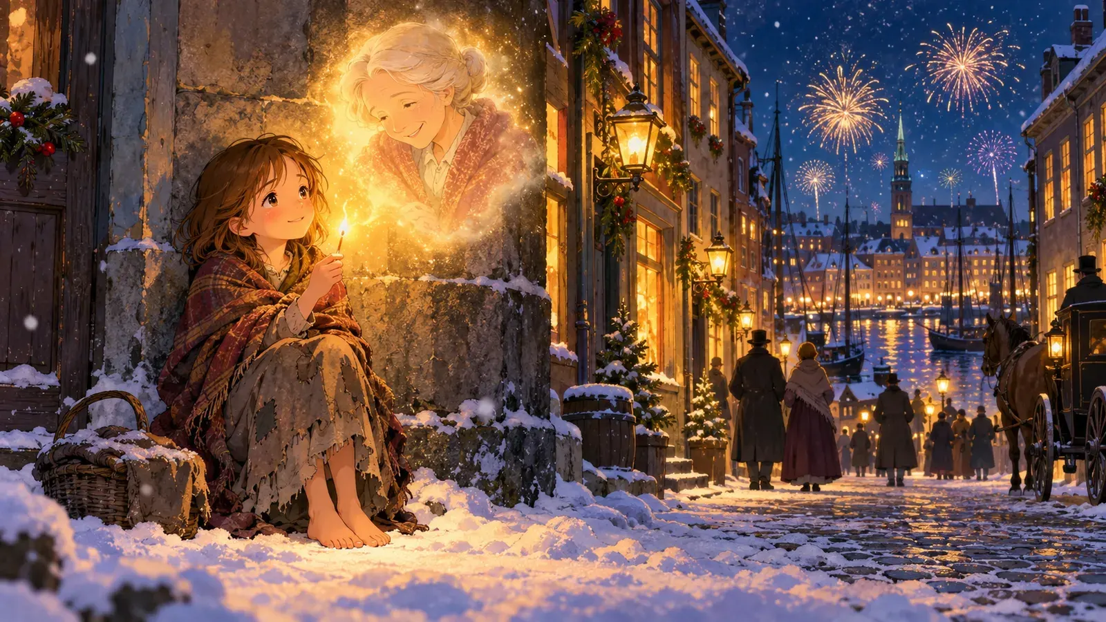 The Little Match Girl（マッチ売りの少女）の挿絵