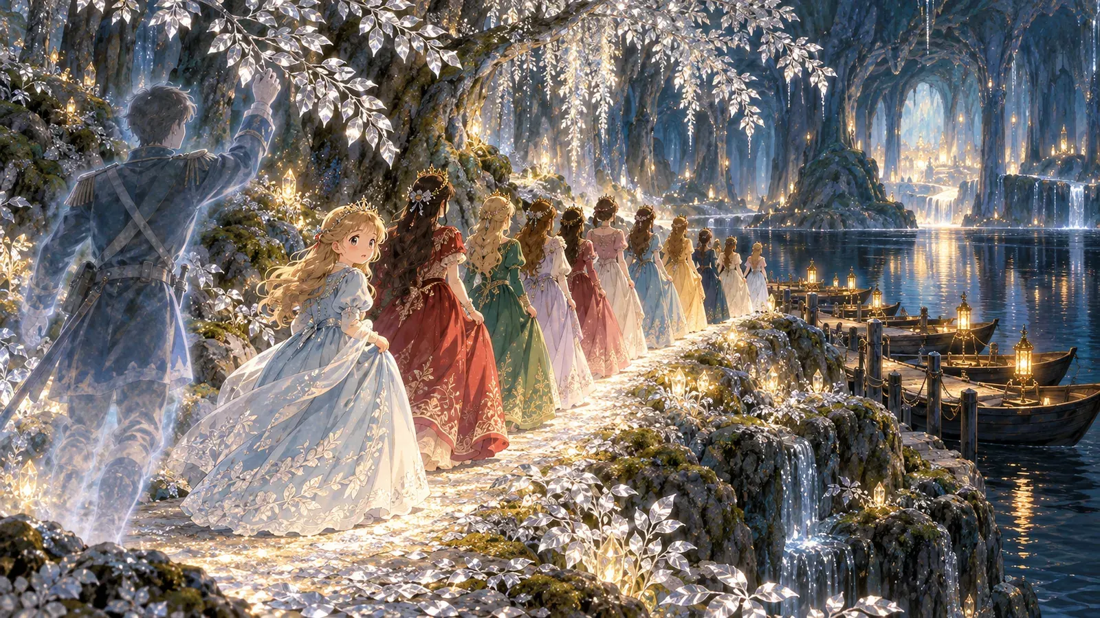 The Twelve Dancing Princesses（踊ってすり切れた靴（十二人の踊る姫））の挿絵