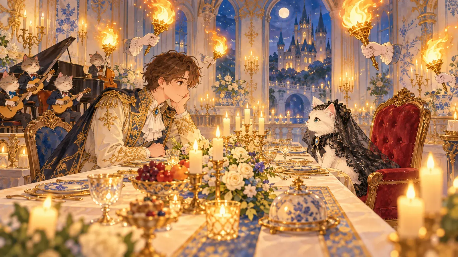 The White Cat(白いネコ)の挿絵