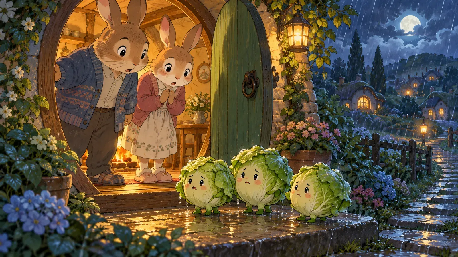 Knock, Knock! Lettuce!(トントン! レタスです!)の挿絵
