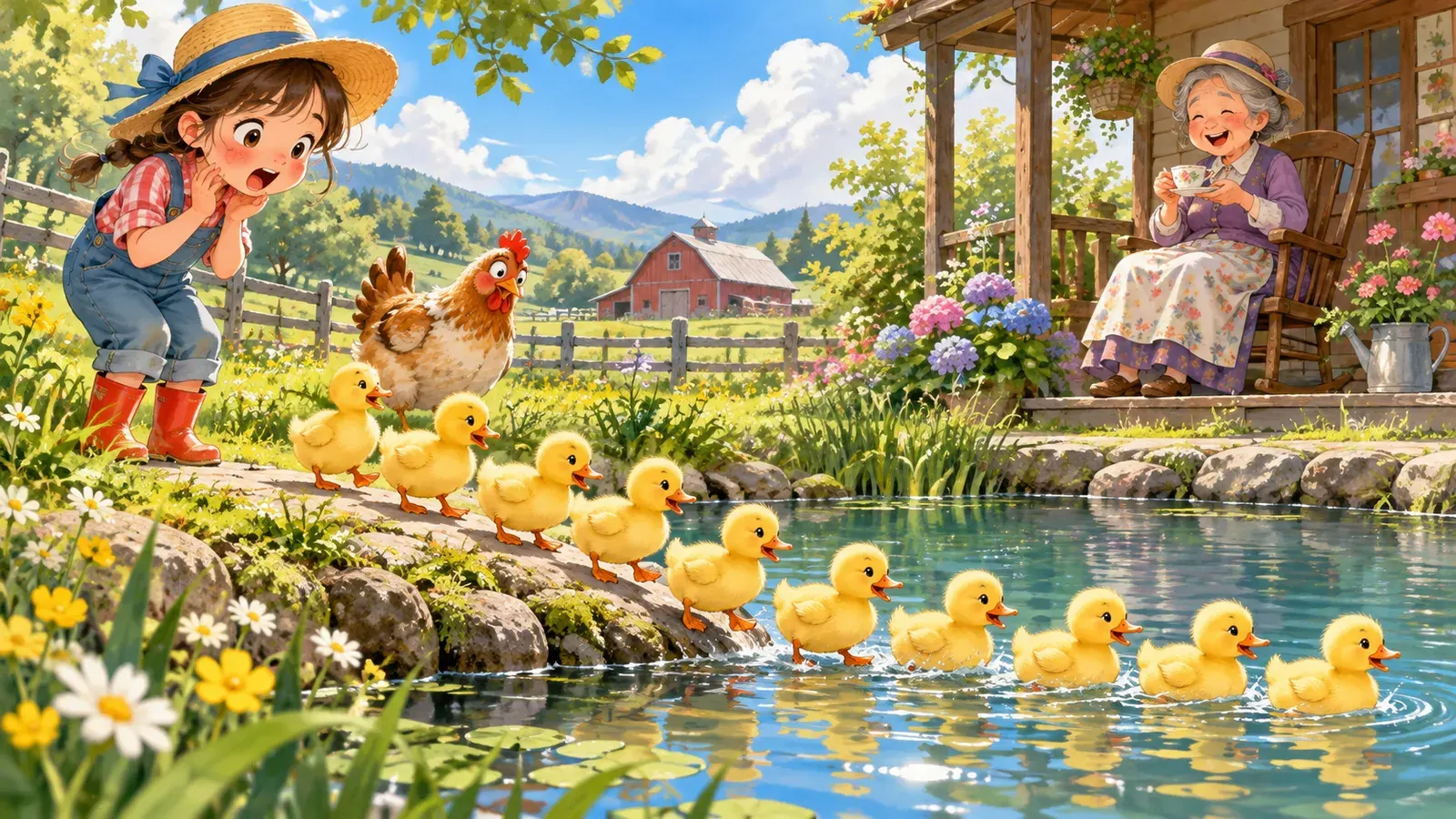 Don't Count Your Chickens Before They Hatch(ひよこがかえる前に数えるな)の挿絵