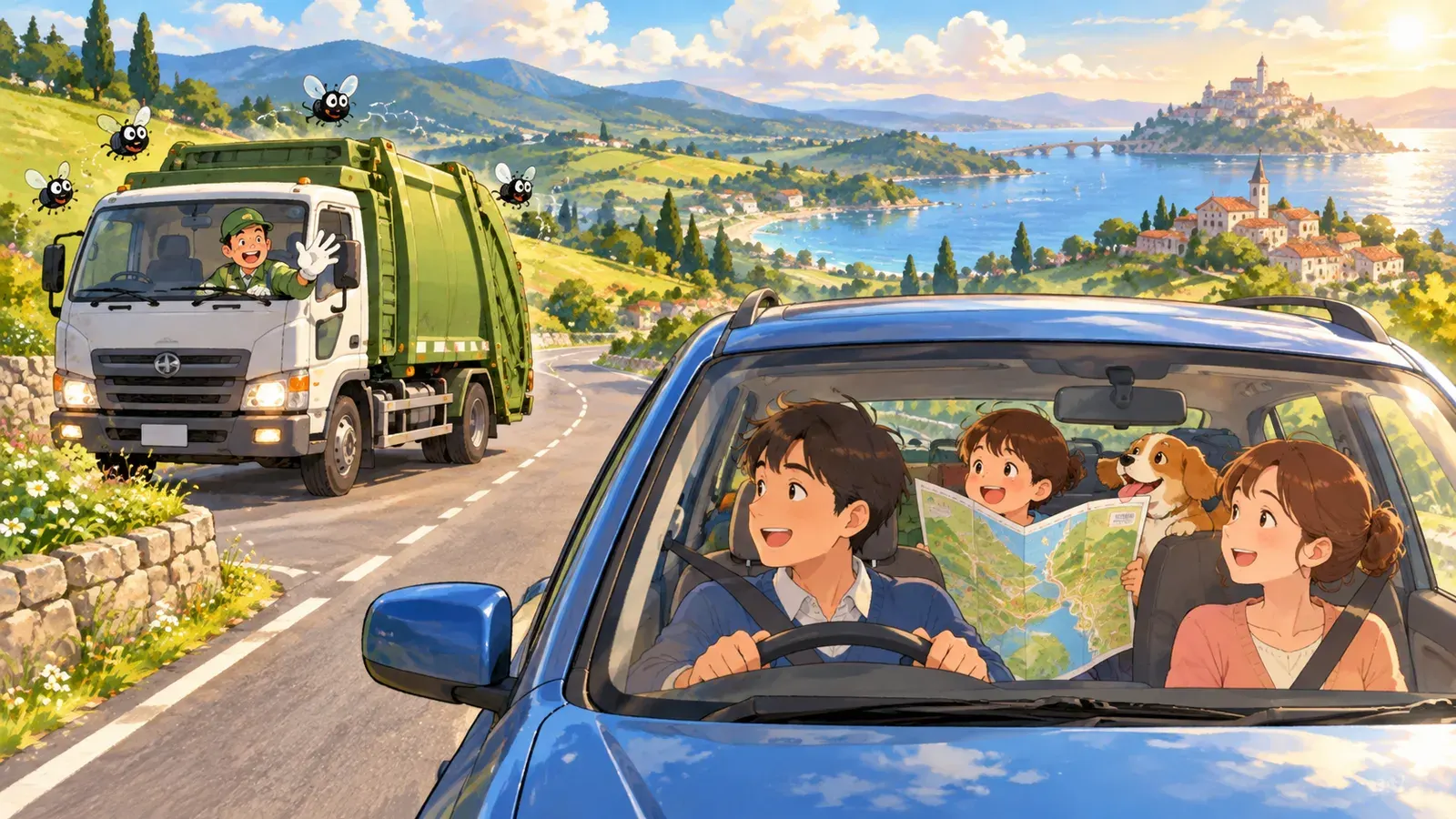 Riddles for a Long Trip（長い旅のおともになぞなぞ）の挿絵