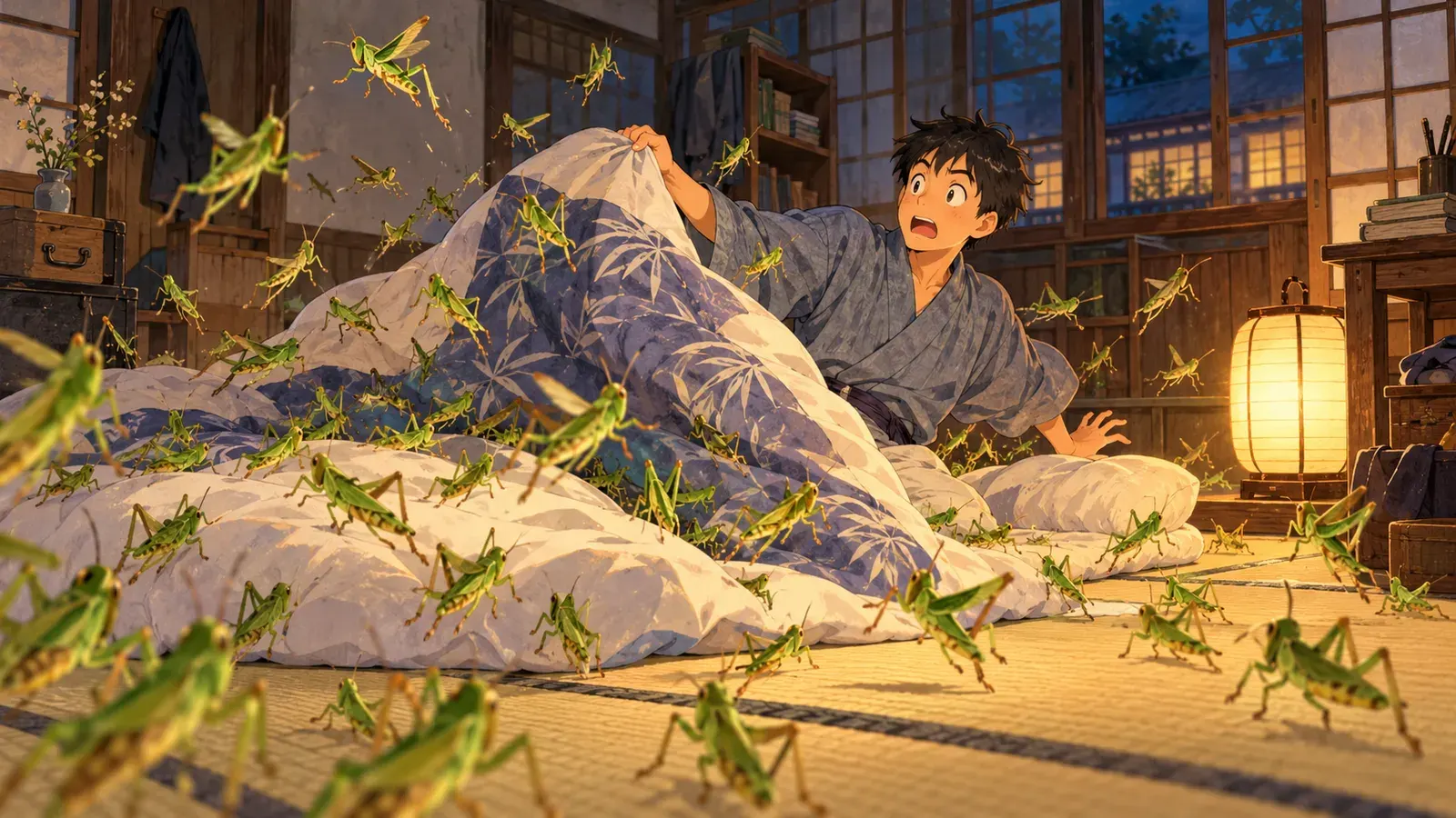 Botchan and the Grasshoppers(坊っちゃん(バッタ事件))の挿絵
