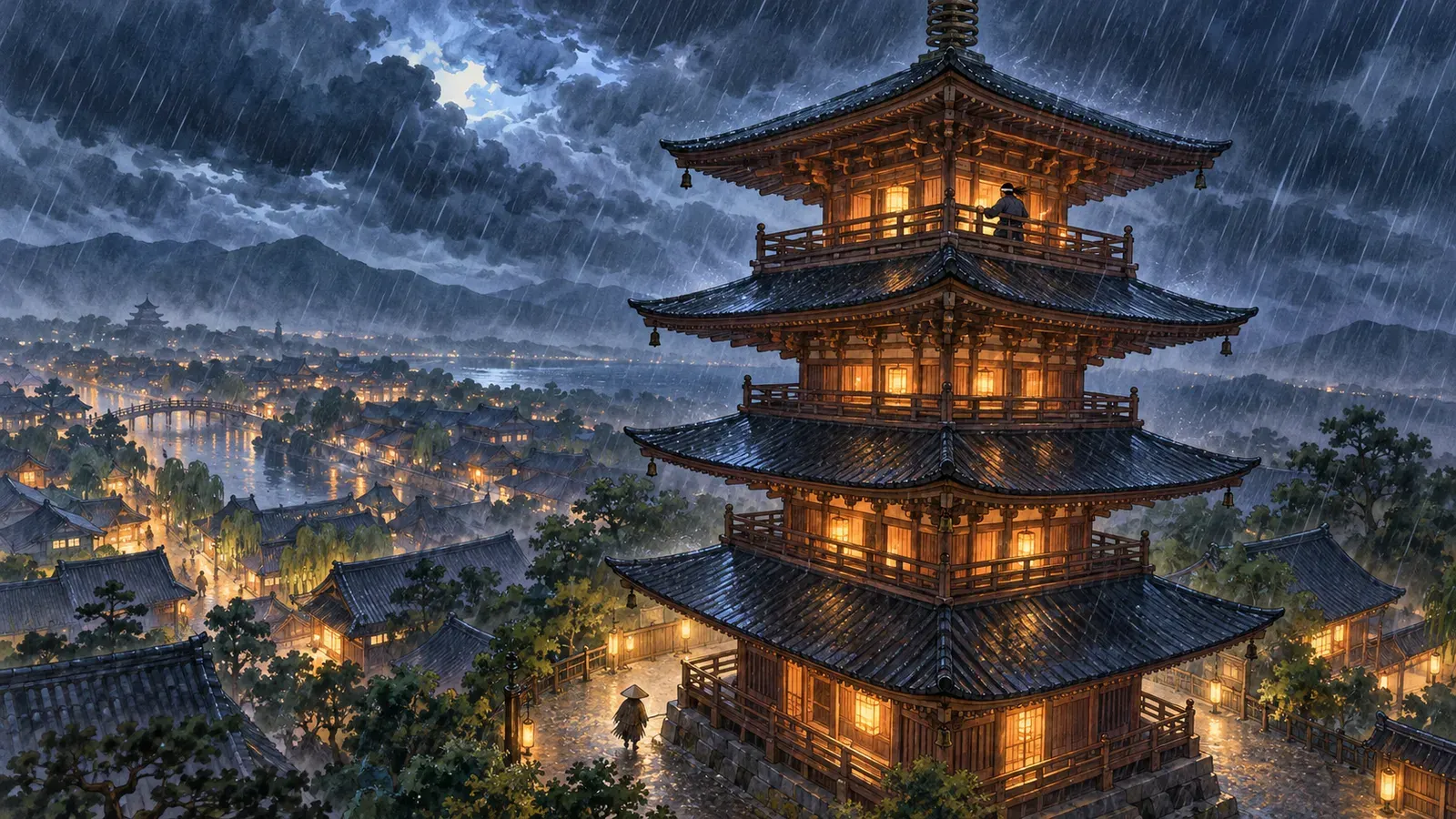The Five-Storied Pagoda（五重塔）の挿絵