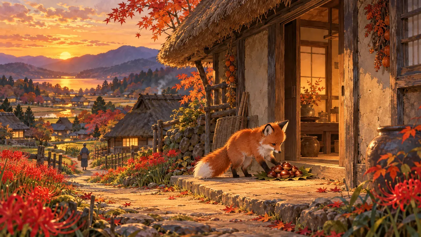 Gon, the Little Fox(ごんぎつね)の挿絵