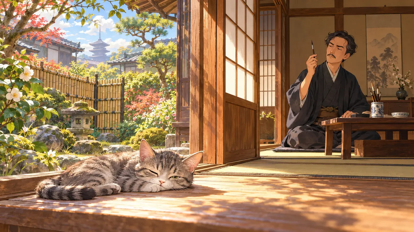 I Am a Cat(吾輩は猫である)の挿絵
