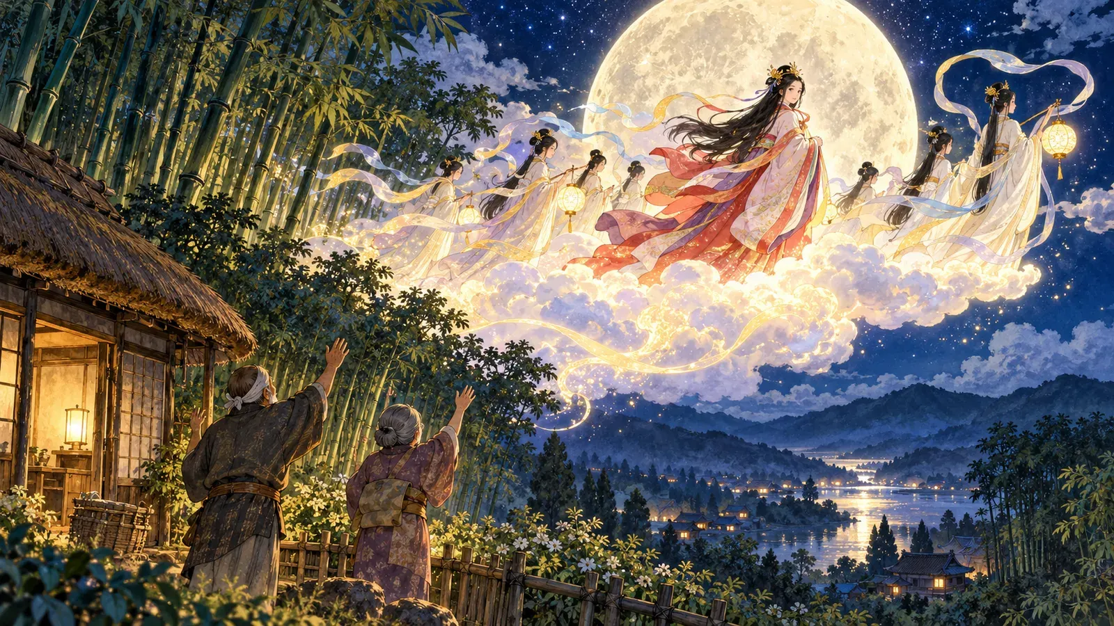 Kaguya-hime, the Princess from the Moon（かぐや姫（竹取物語））の挿絵
