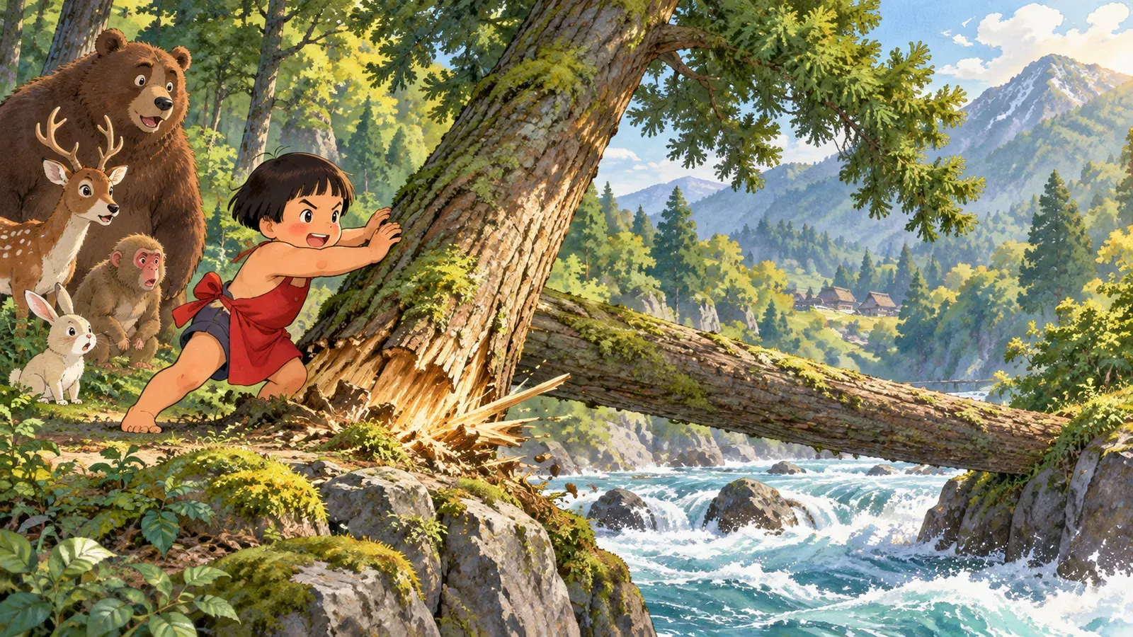 Kintaro, the Strong Boy（金太郎）の挿絵