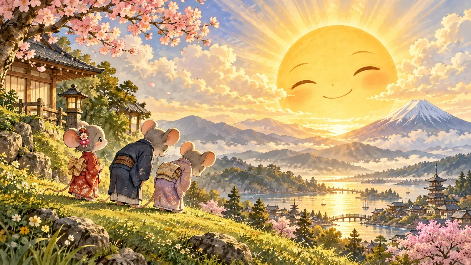 The Mouse Wedding（ねずみの嫁入り）の挿絵