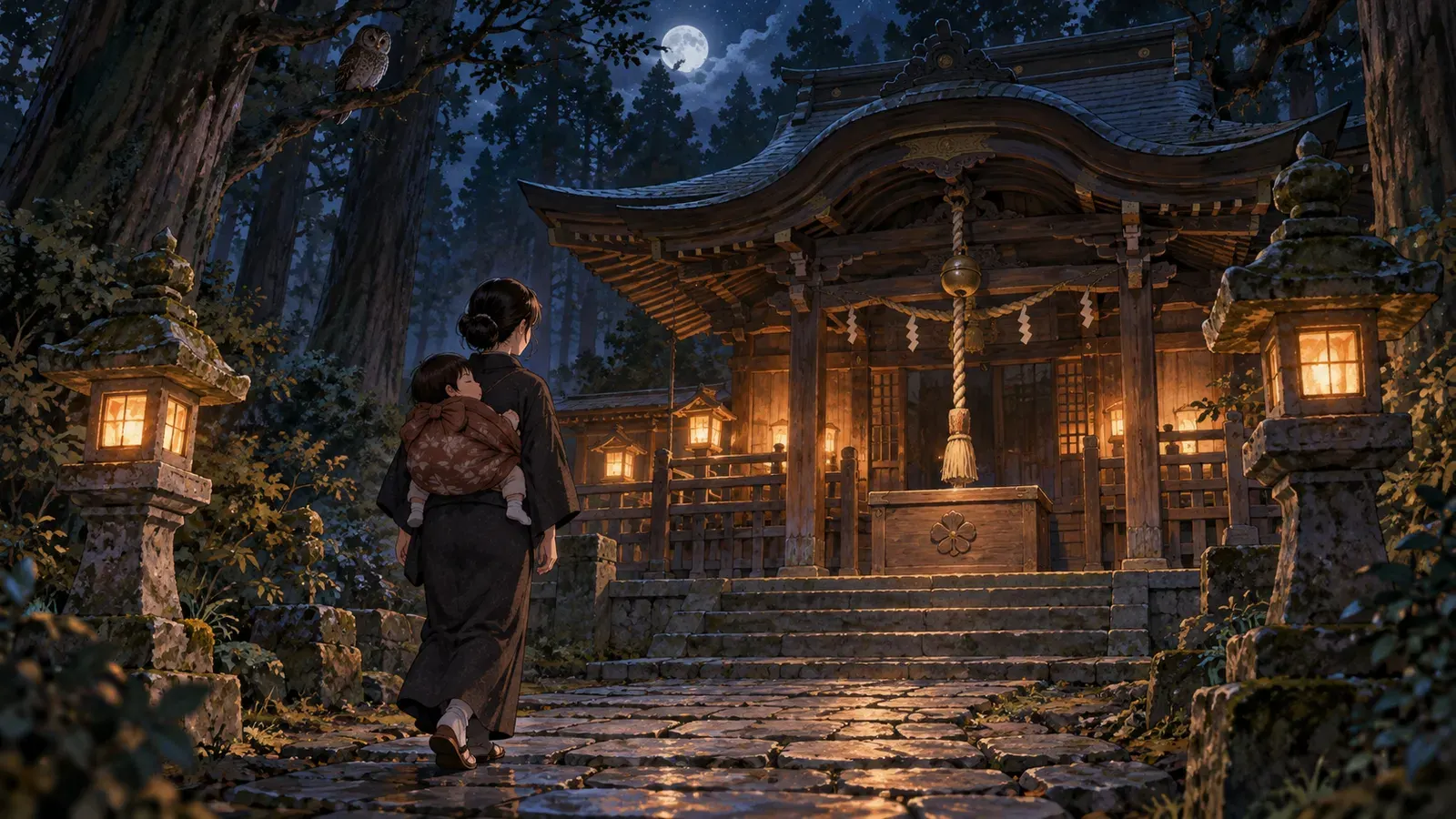 Ten Nights of Dreams: The Ninth Night（夢十夜（第九夜））の挿絵