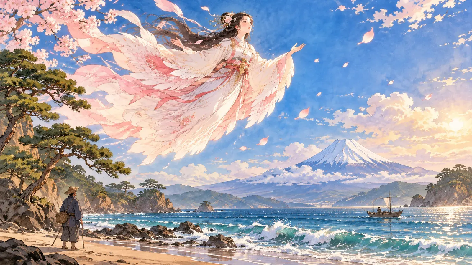 The Robe of Feathers（天人の羽衣）の挿絵