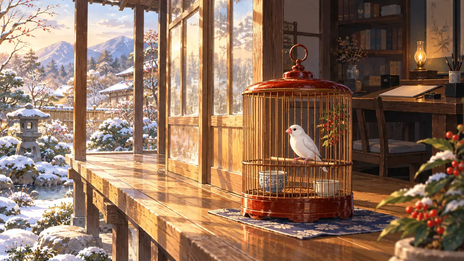 The Java Sparrow(文鳥)の挿絵