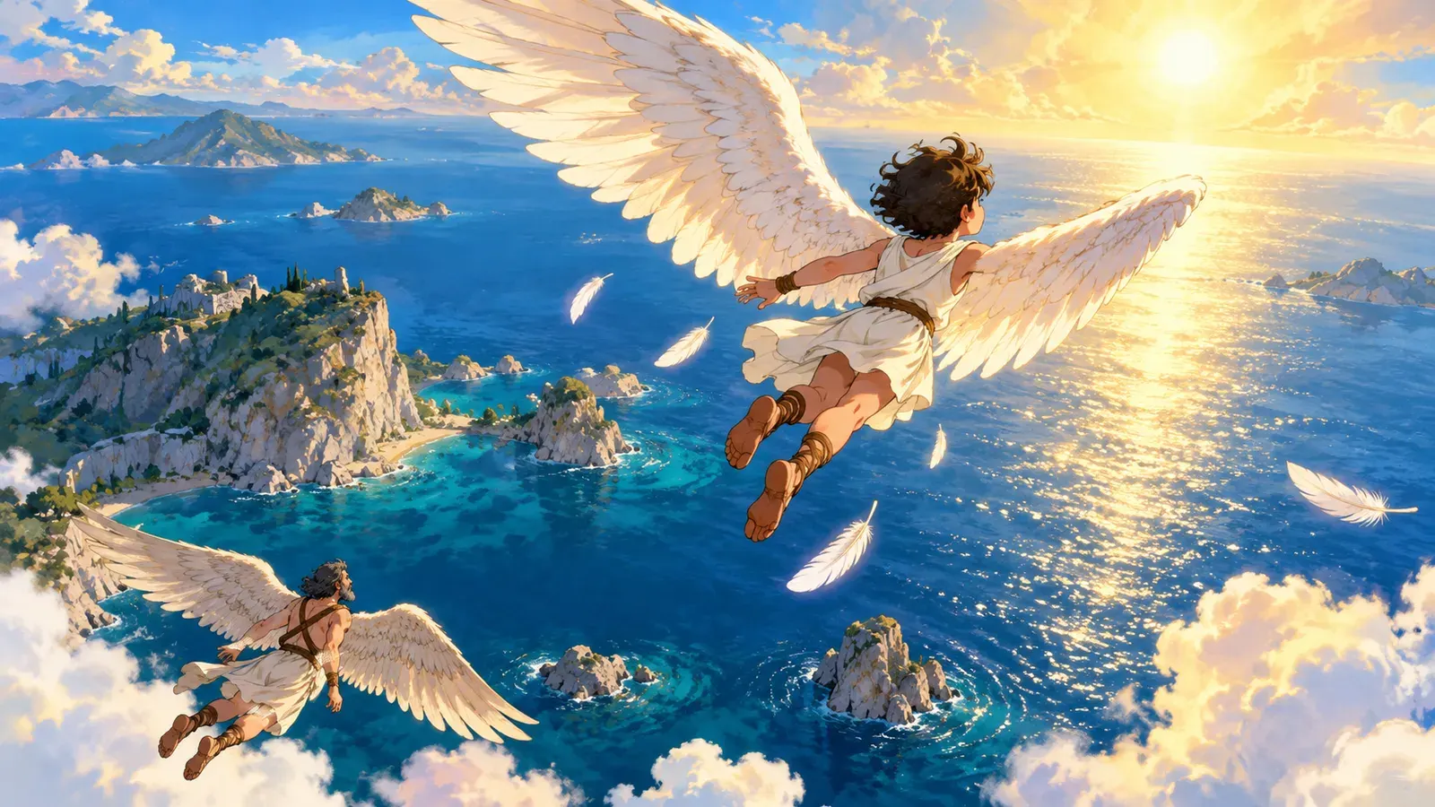 Icarus, the Boy Who Flew(空を飛んだイカロス)の挿絵