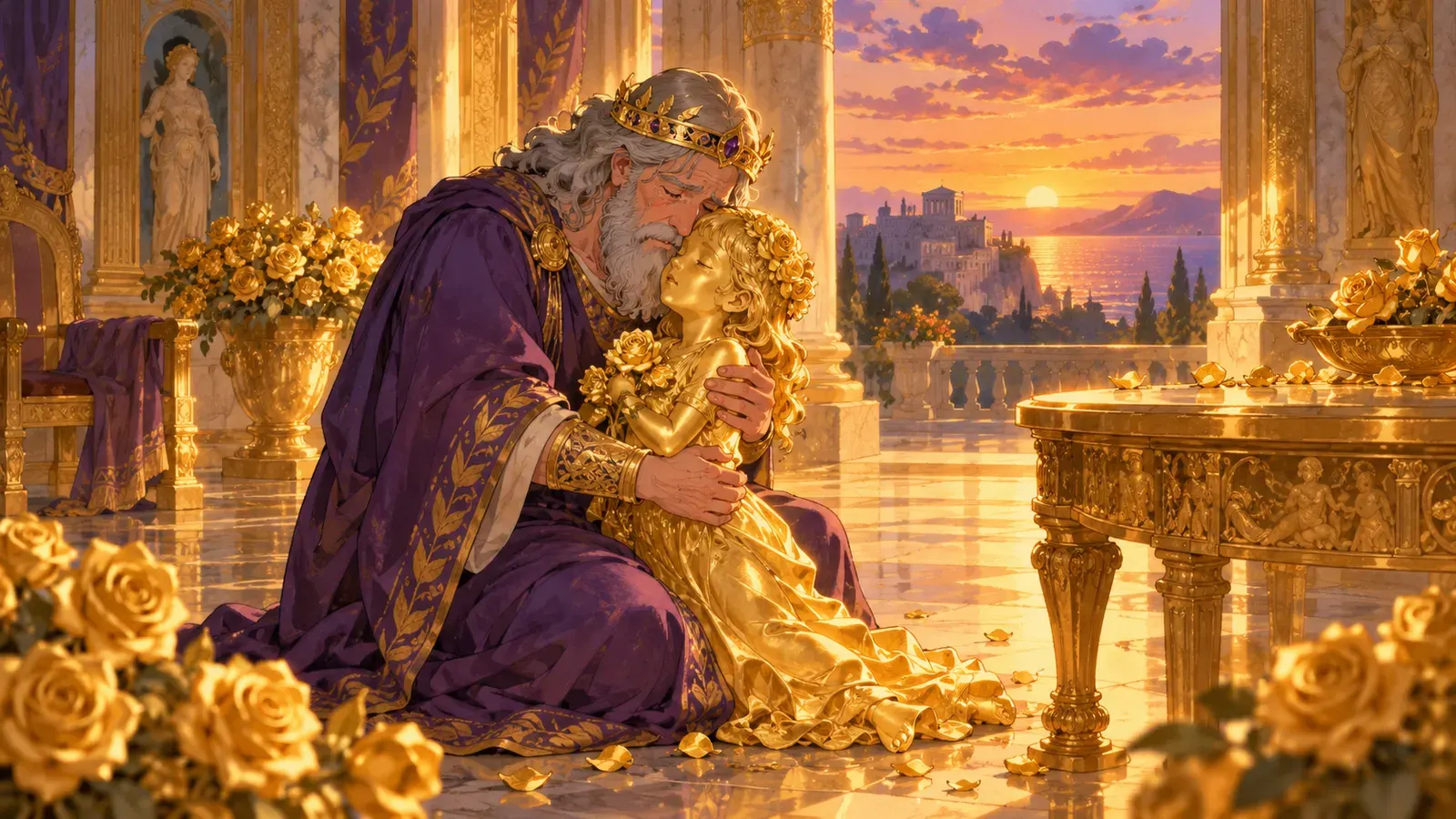 King Midas and the Golden Touch（ミダス王と金の手）の挿絵