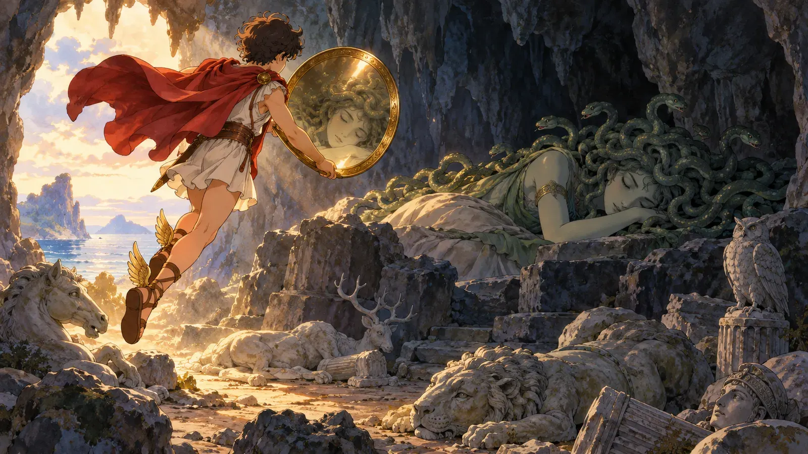 Perseus and Medusa(ペルセウスとメドゥーサ)の挿絵