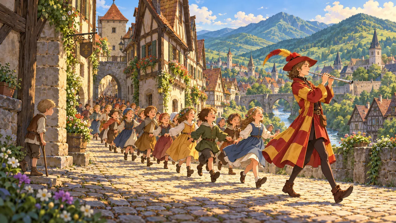 The Pied Piper of Hamelin(ハーメルンの笛吹き男)の挿絵
