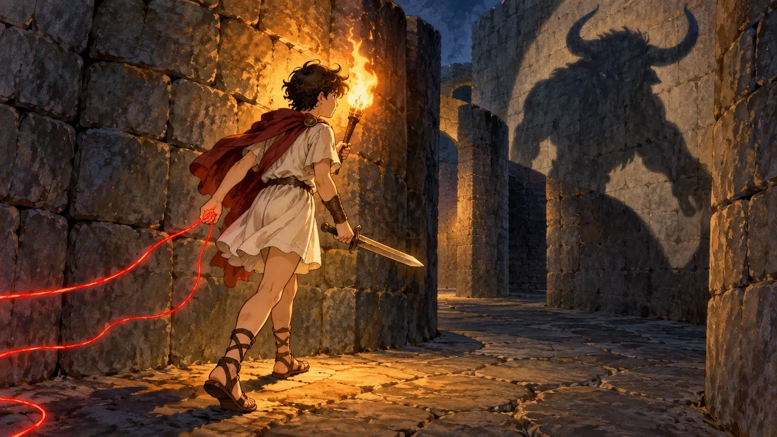 Theseus and the Minotaur(テセウスとミノタウロス)の挿絵