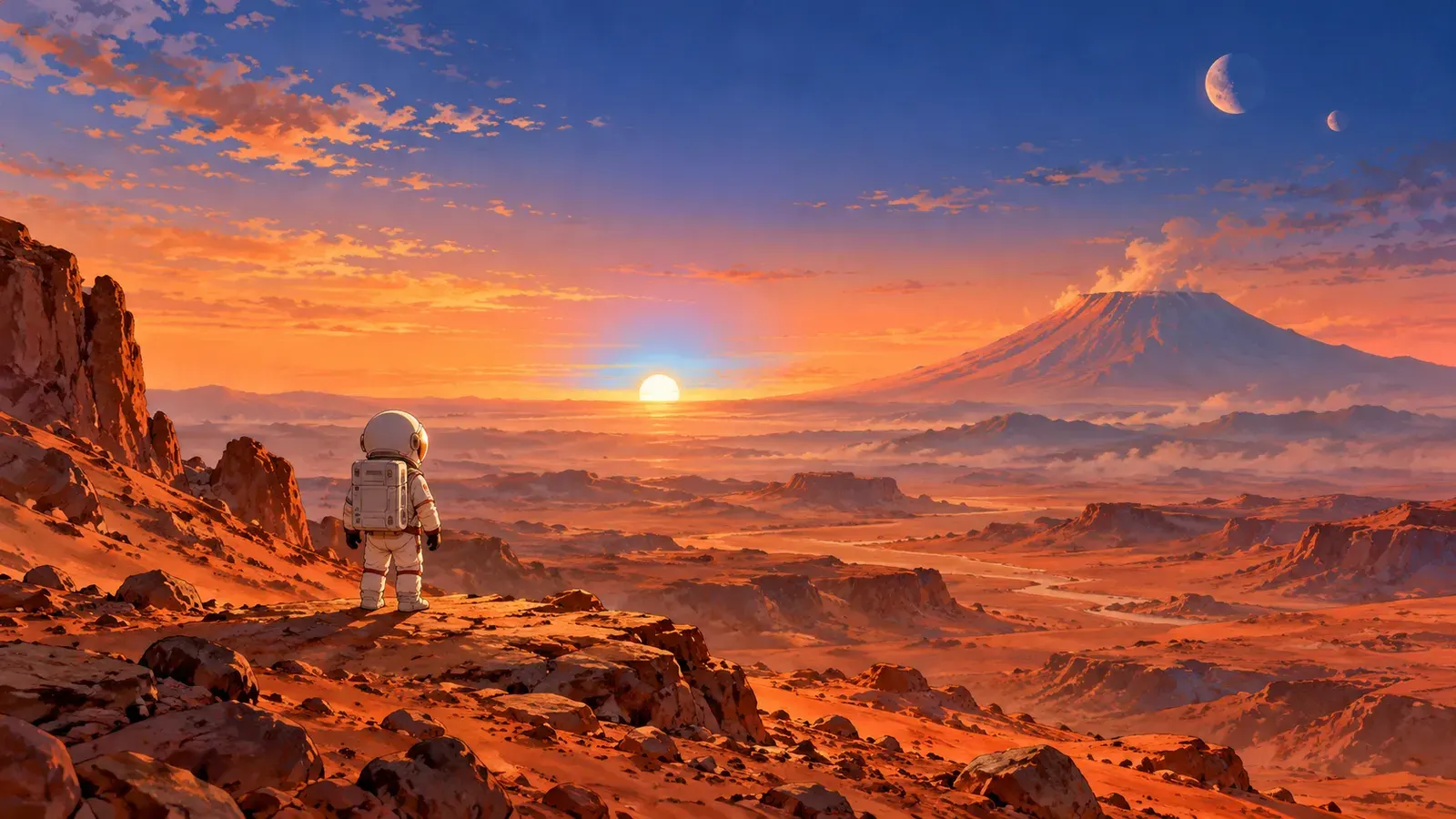 A Day on Mars(火星の一日)の挿絵