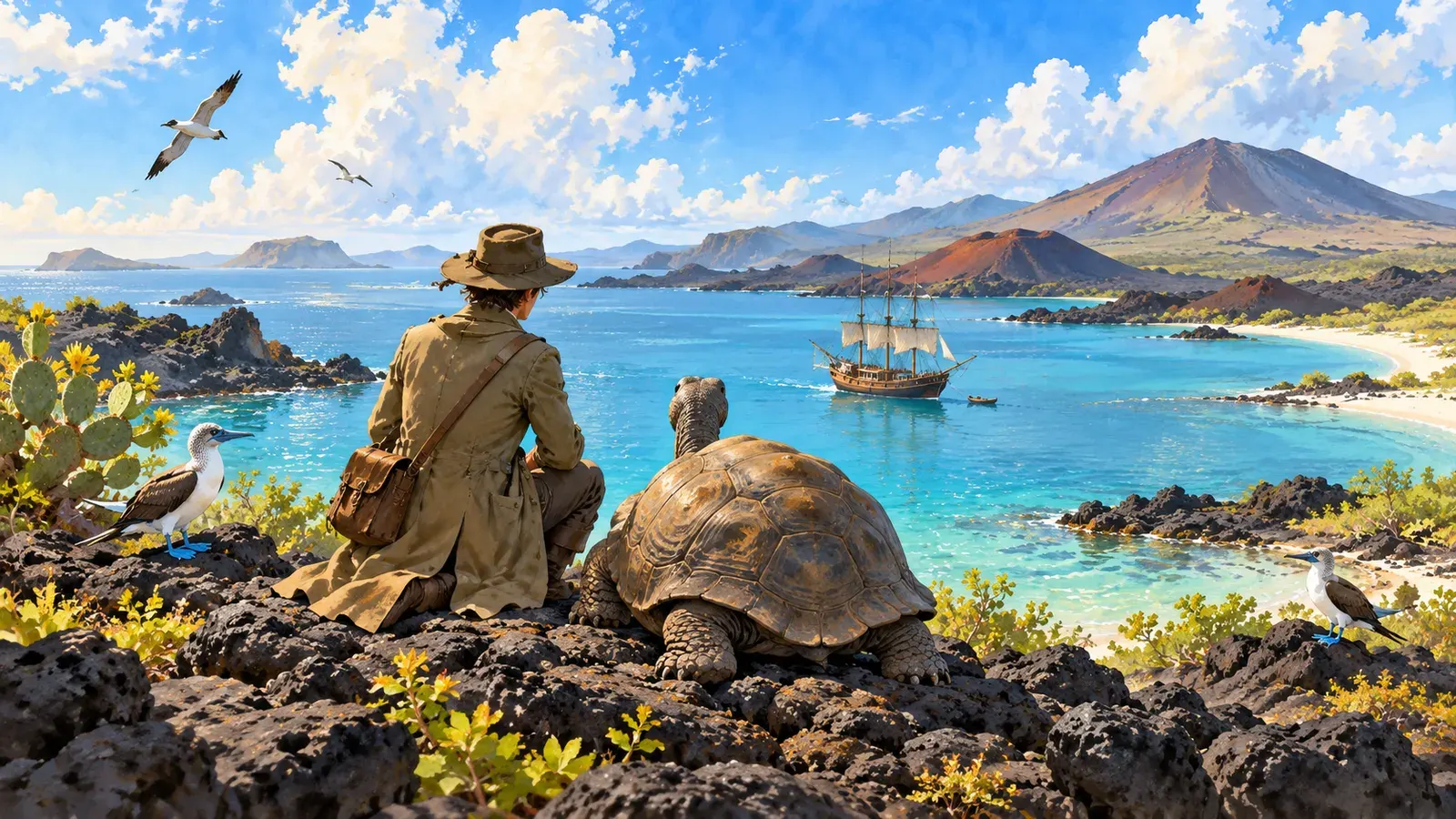 Darwin's Voyage on the Beagle(ダーウィンとビーグル号の航海)の挿絵