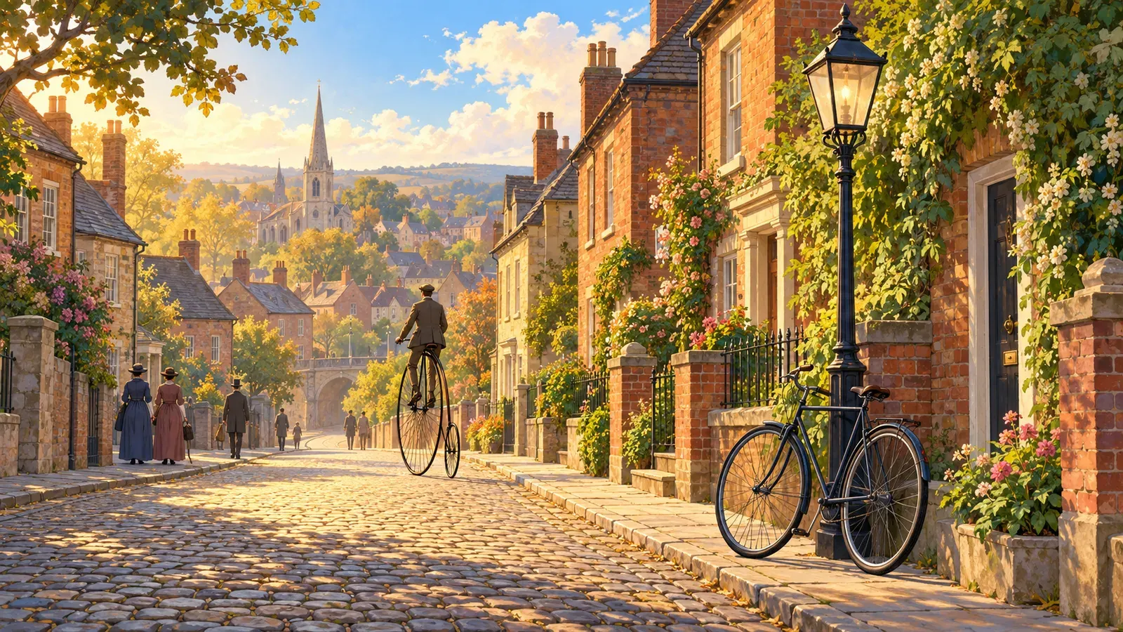 The Bicycle: From Running Machine to Safety Bike（自転車の歴史）の挿絵