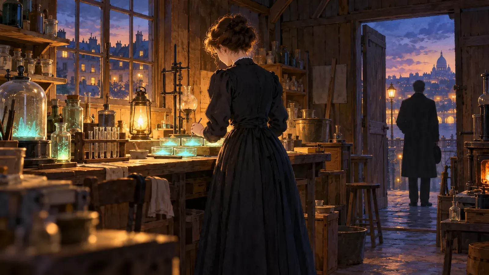 Marie Curie: Two Nobel Prizes(マリー・キュリー 2つのノーベル賞)の挿絵