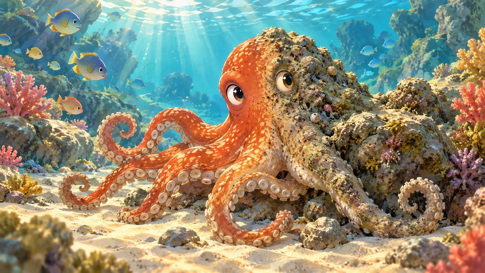 The Octopus Has Three Hearts（タコには心臓が3つ）の挿絵
