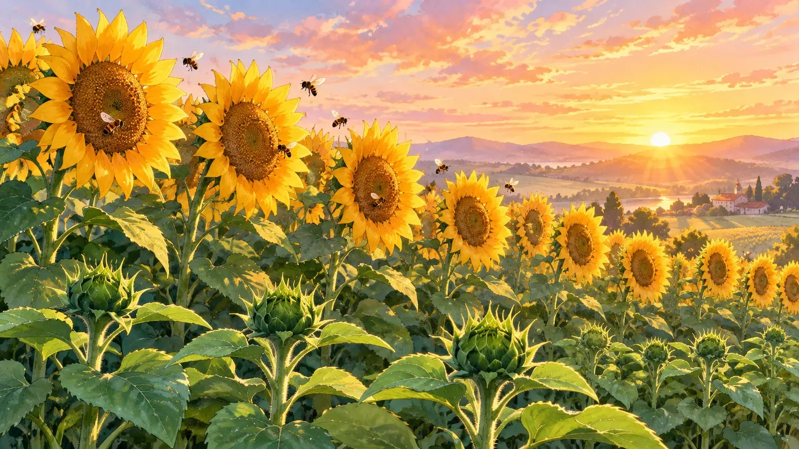 Do Sunflowers Follow the Sun?(ヒマワリは太陽を追いかける?)の挿絵
