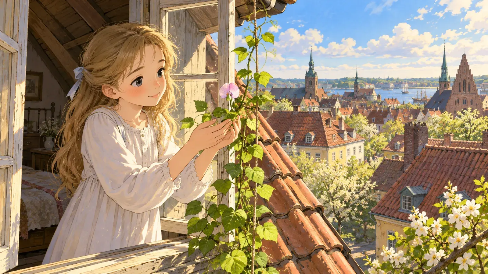 Five Peas from One Pod（さやからとび出た五つのエンドウ豆）の挿絵