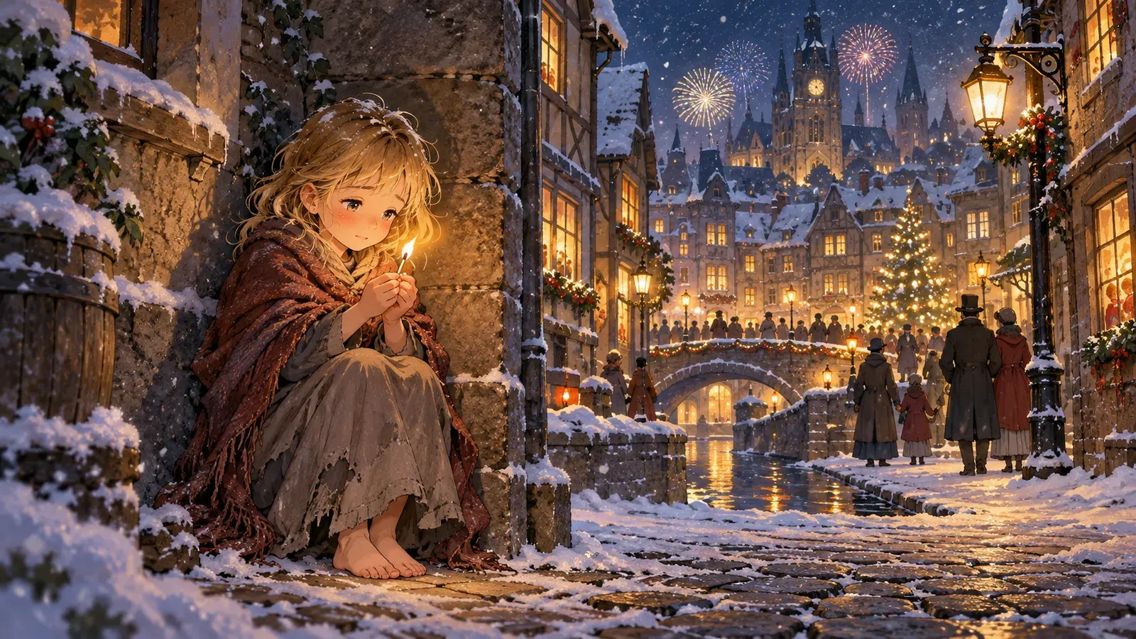 The Little Match-Seller(マッチ売りの少女)の挿絵