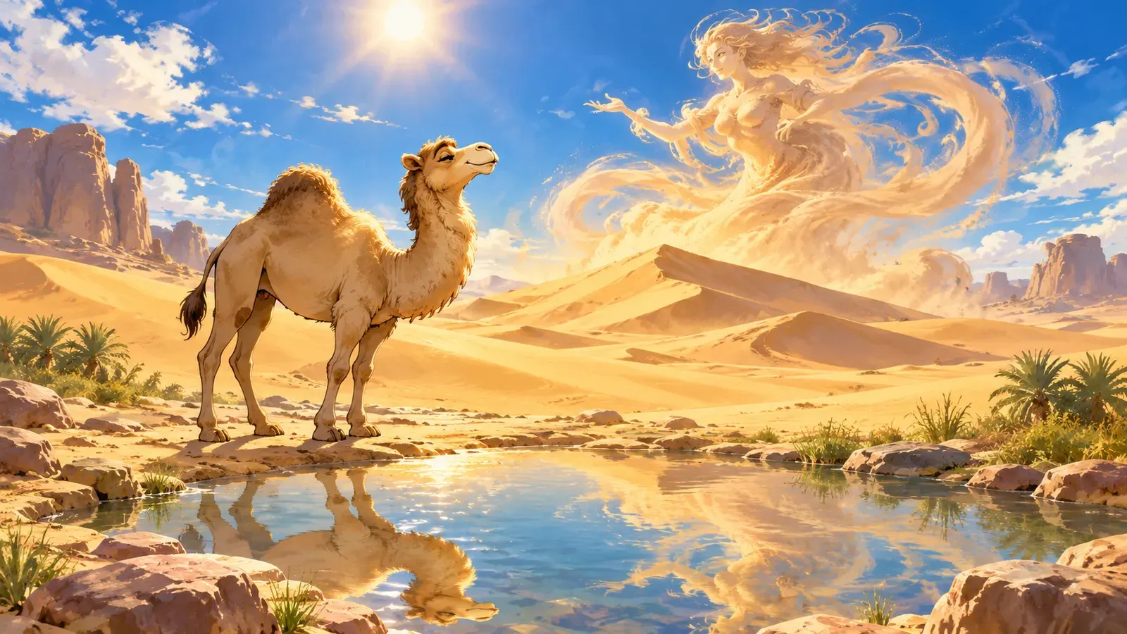 How the Camel Got His Hump（ラクダのこぶはどうしてできたか（なぜなに物語））の挿絵
