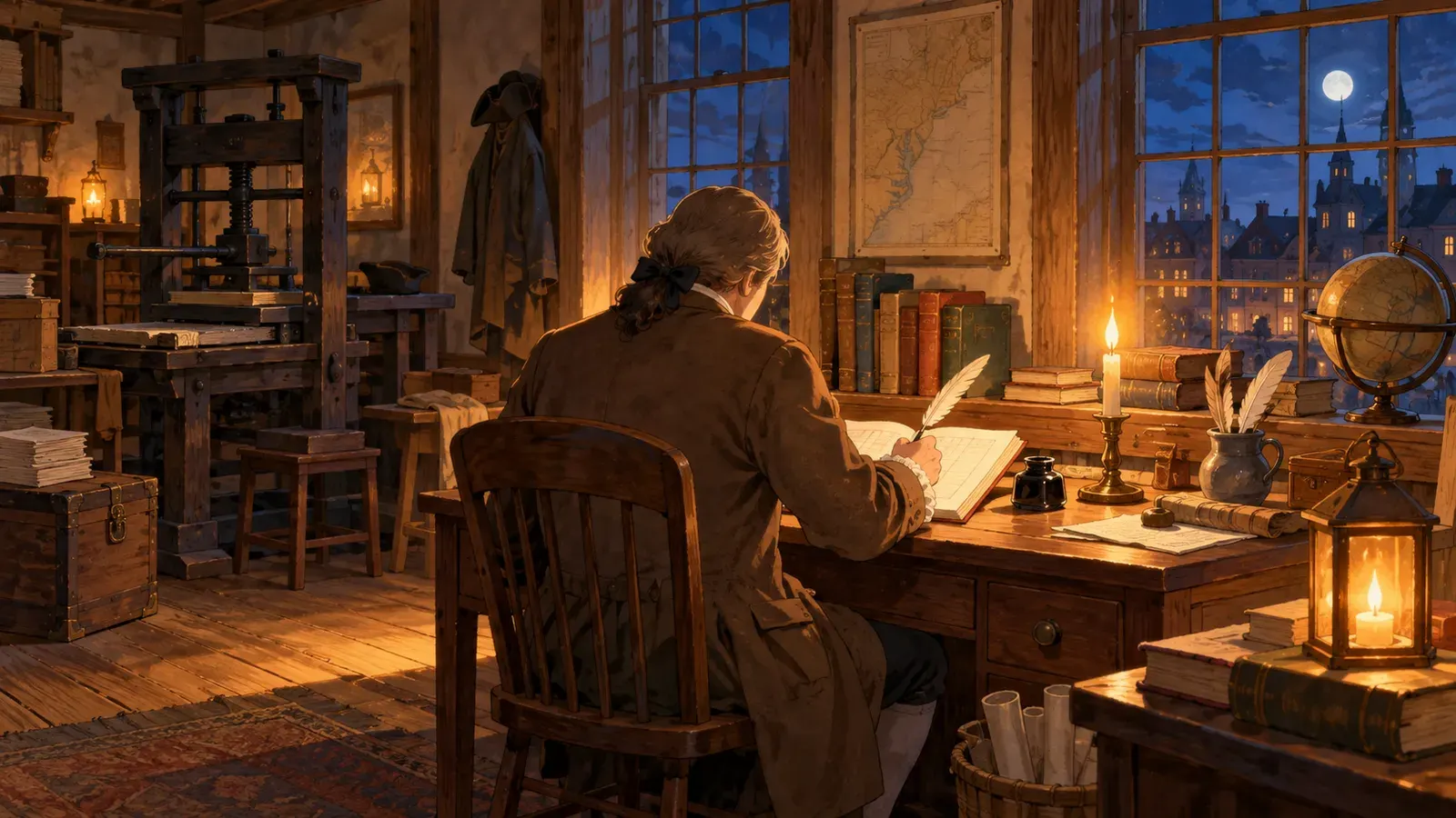 The Autobiography of Benjamin Franklin: Plan for Attaining Moral Perfection（フランクリン自伝「道徳的完成への計画」（13の徳））の挿絵