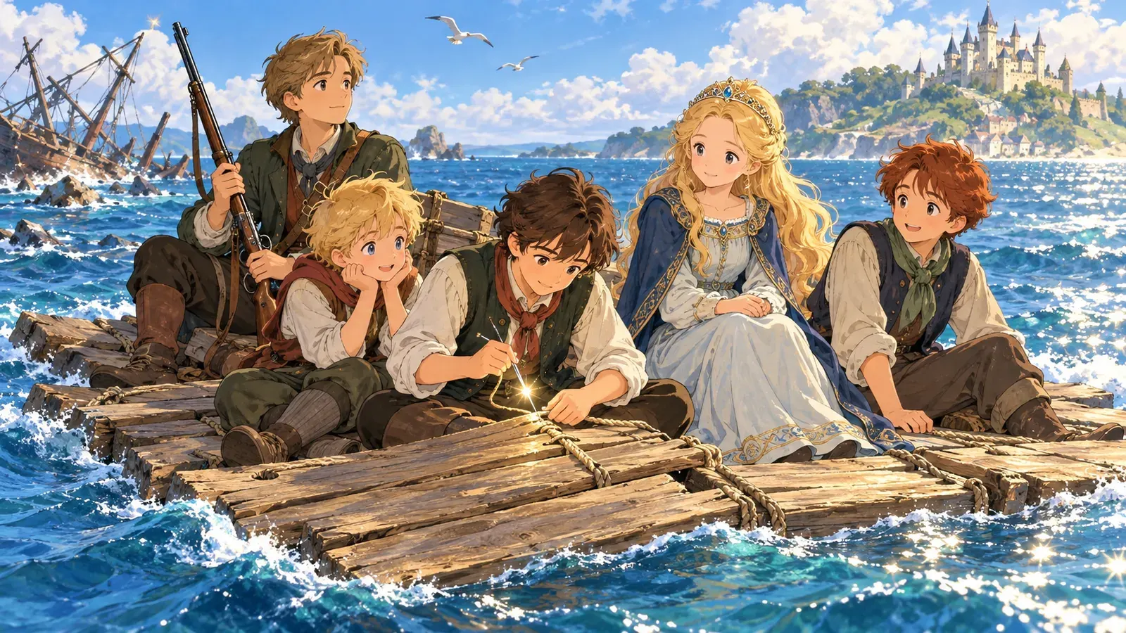 The Four Skilful Brothers(腕ききの四人兄弟)の挿絵