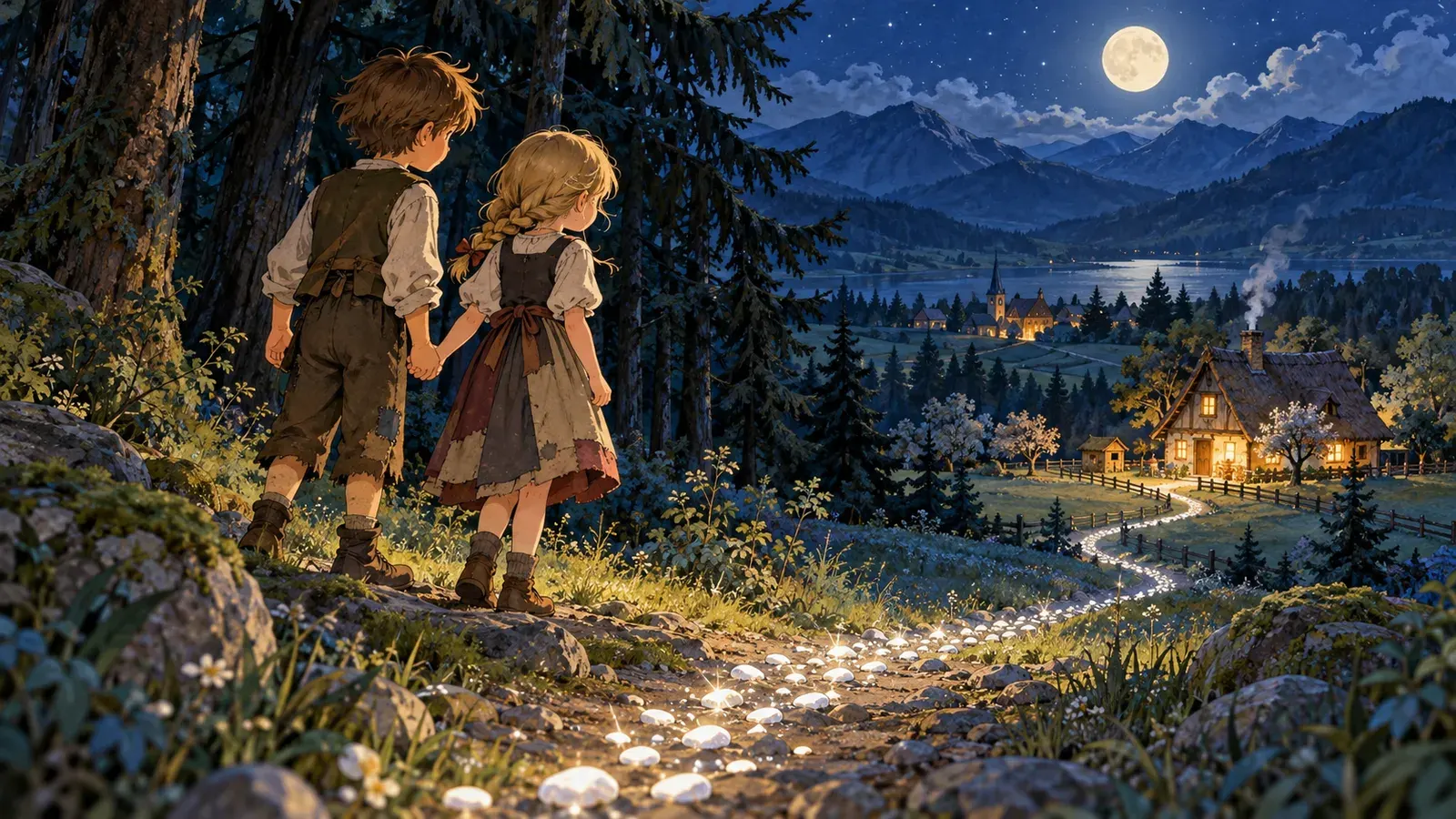 Hansel and Grethel(ヘンゼルとグレーテル)の挿絵