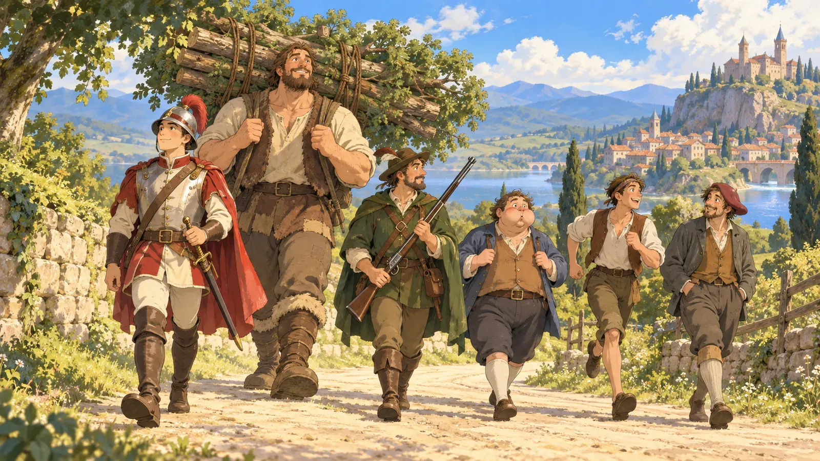 How Six Men Got on in the World(六人男、世界を股にかける)の挿絵