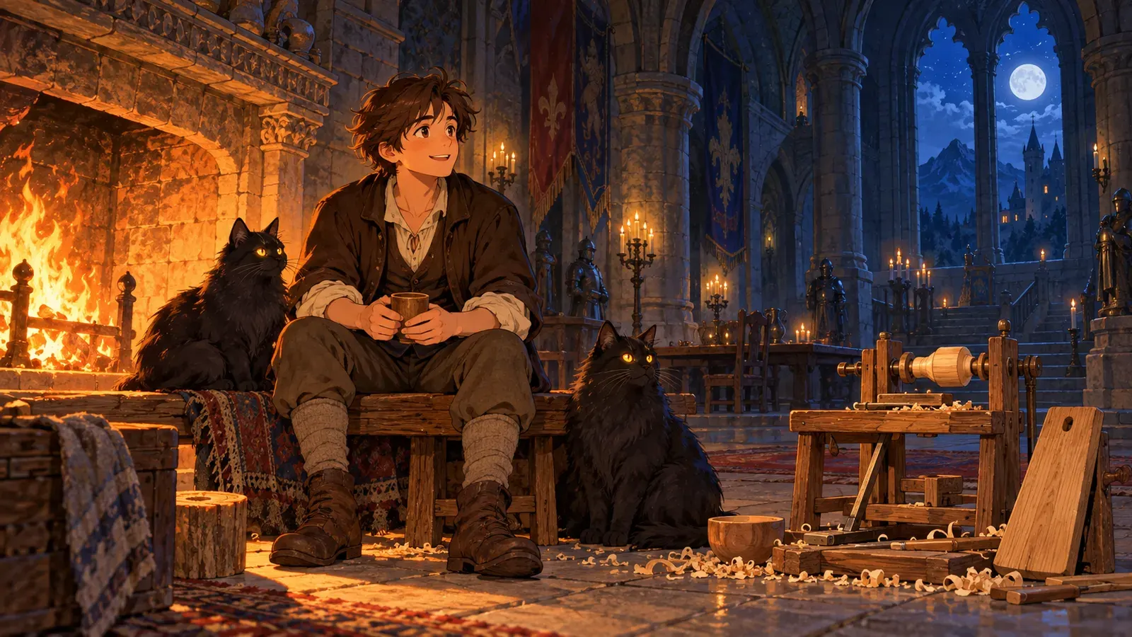 The Story of the Youth Who Went Forth to Learn What Fear Was(こわがることをおぼえるために旅に出た若者の話)の挿絵