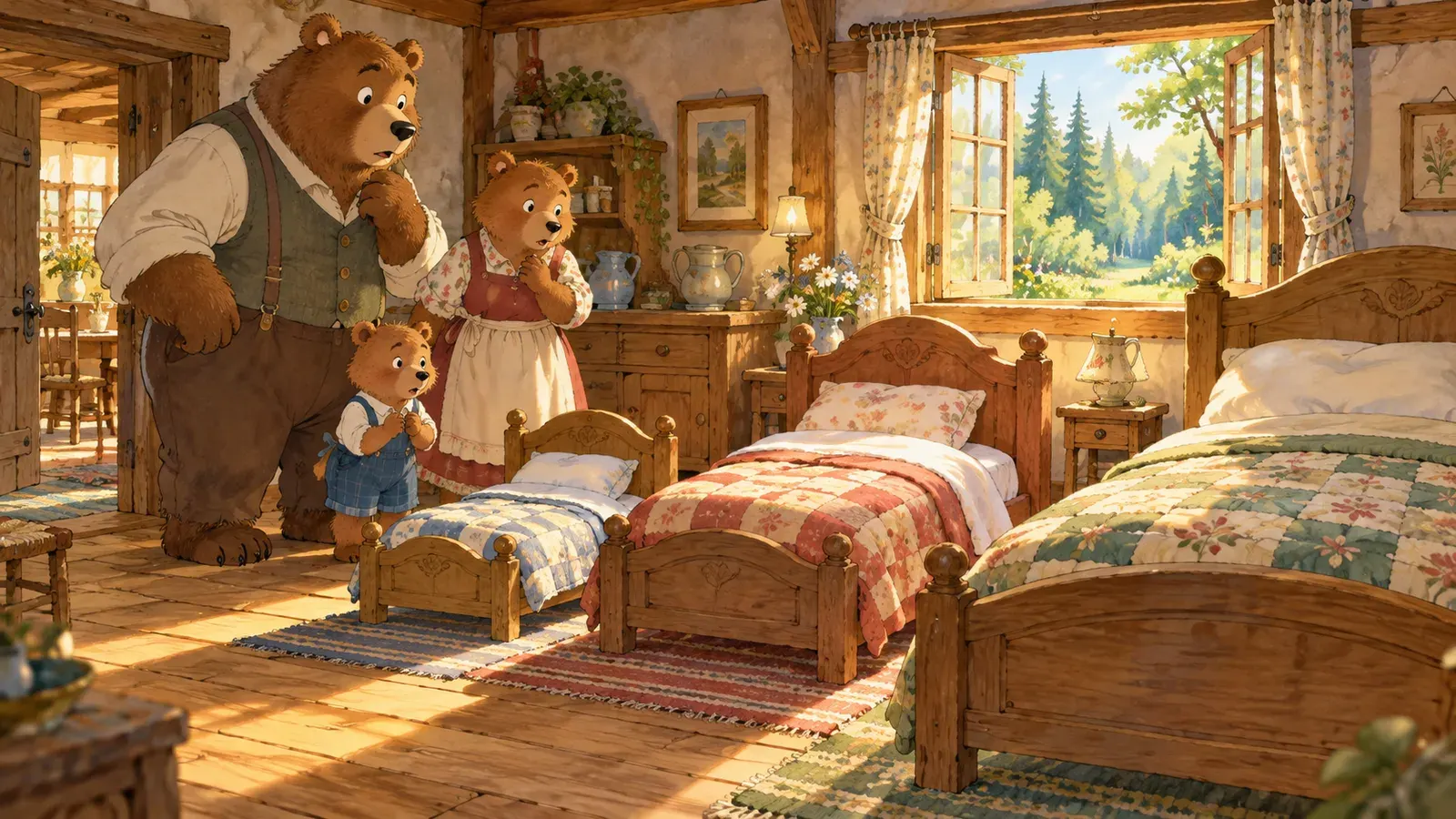 The Story of the Three Bears(三びきのくま)の挿絵
