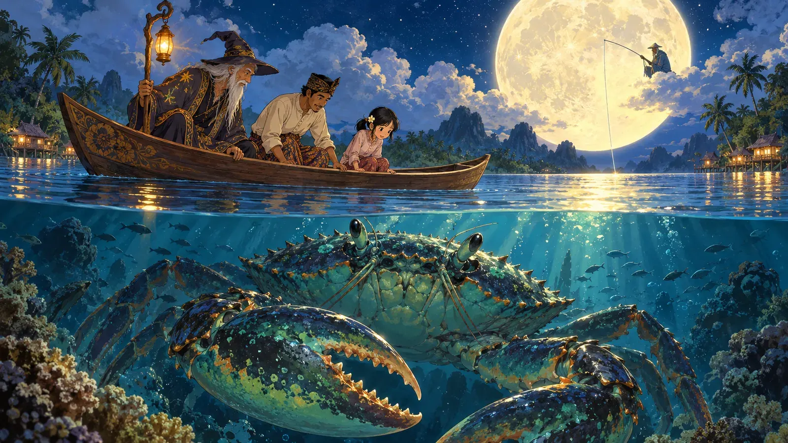 The Crab That Played with the Sea(海とあそんだカニ(なぜなに物語))の挿絵