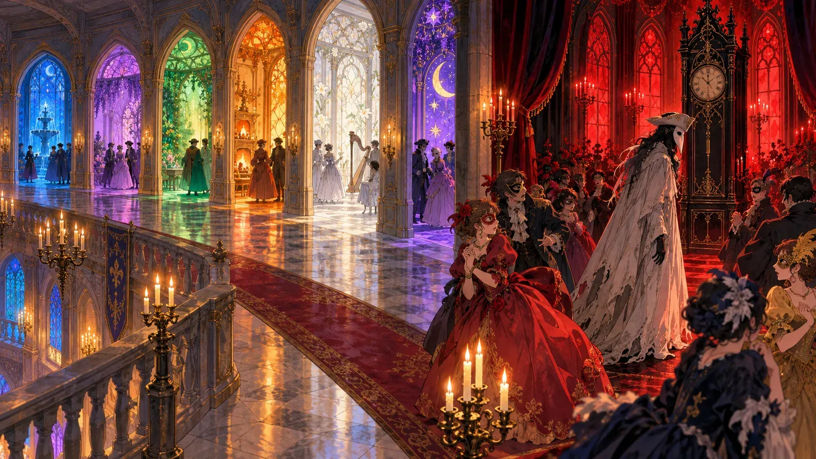 The Masque of the Red Death（赤死病の仮面）の挿絵
