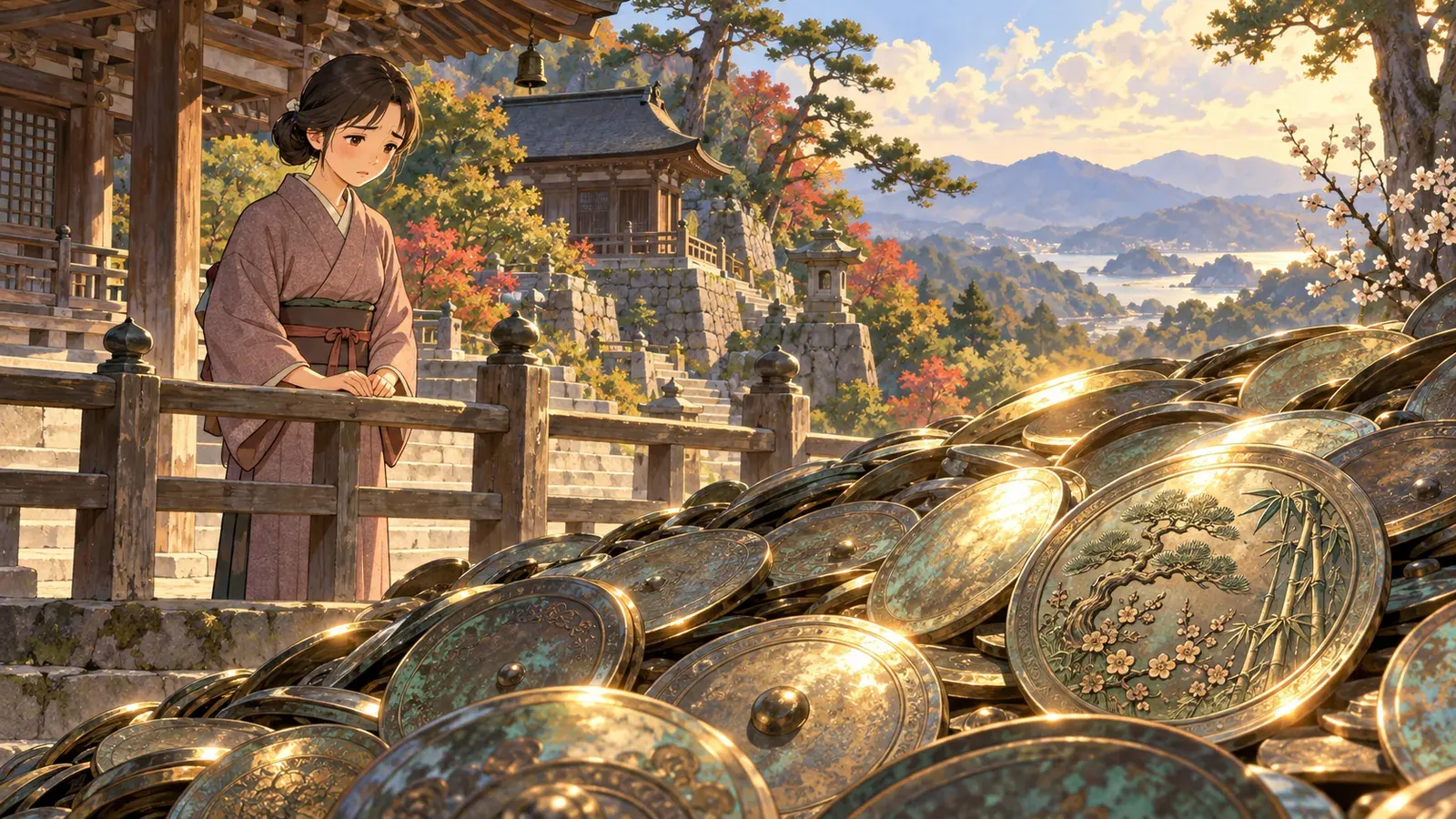 Of a Mirror and a Bell(鏡と鐘(小泉八雲『怪談』))の挿絵