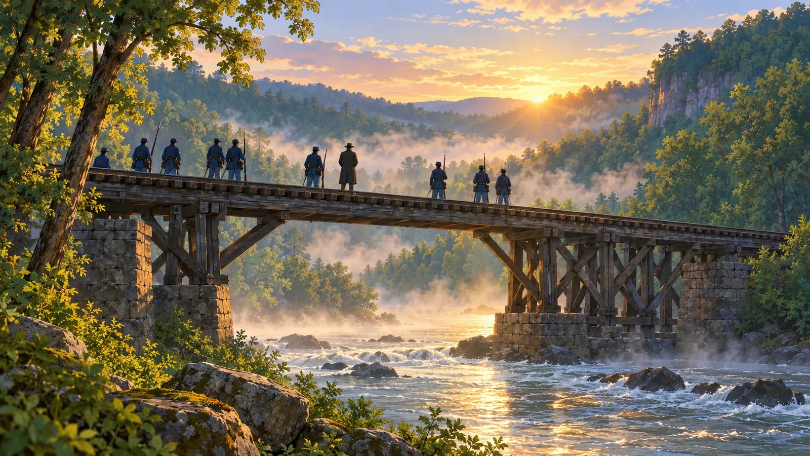 An Occurrence at Owl Creek Bridge(アウル・クリーク橋の出来事)の挿絵