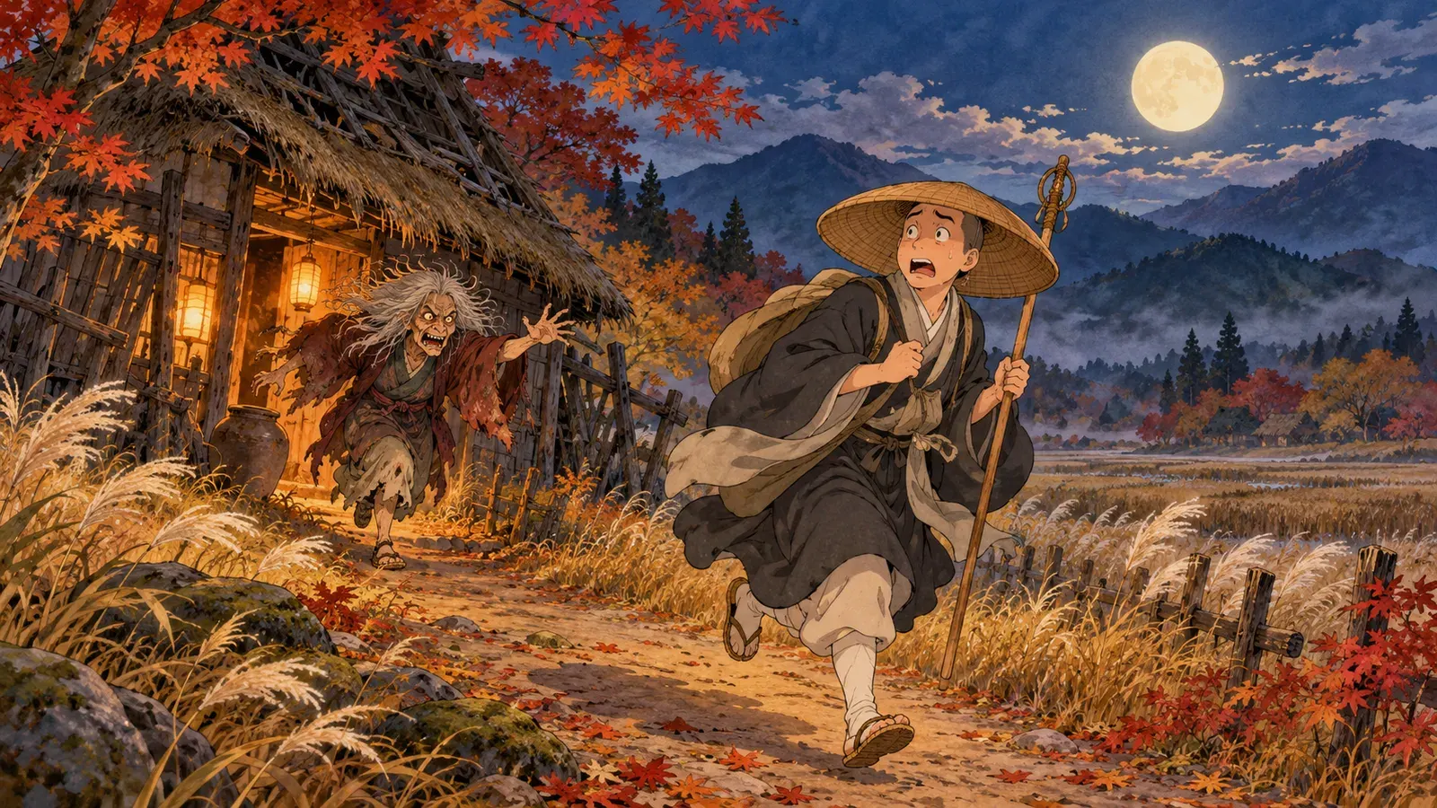 The Goblin of Adachigahara（安達ヶ原の鬼婆（尾崎英子『日本のおとぎ話』））の挿絵