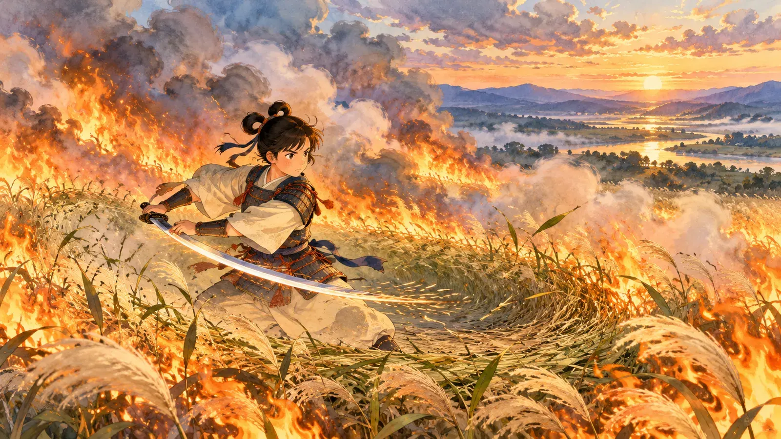 The Story of Prince Yamato Take（ヤマトタケル（日本武尊）（尾崎英子『日本のおとぎ話』））の挿絵