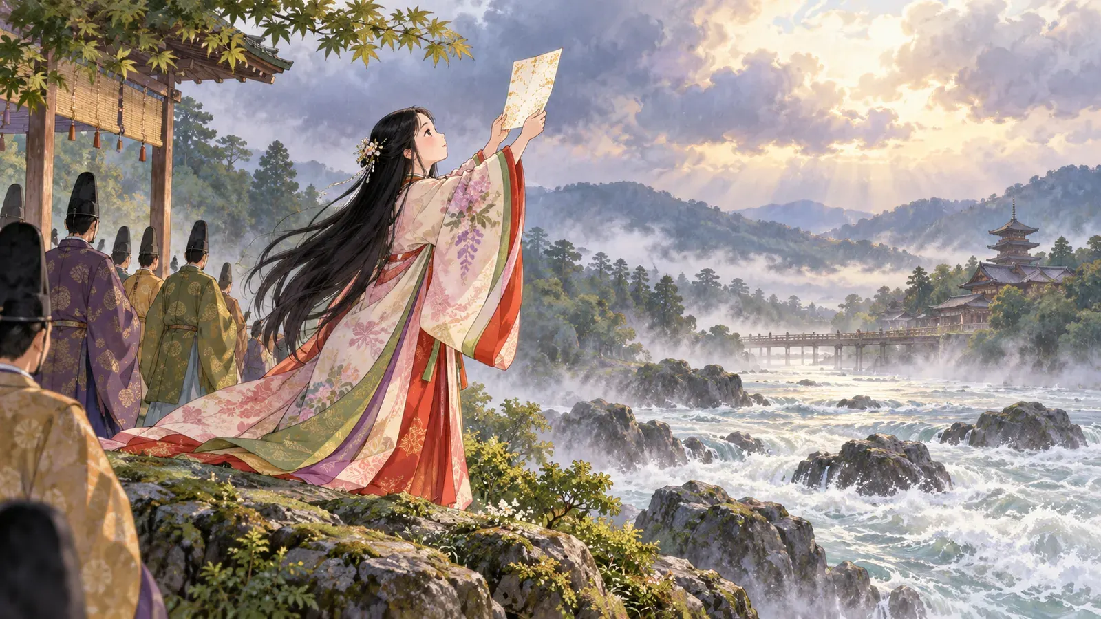 The Story of Princess Hase（中将姫（長谷姫）（尾崎英子『日本のおとぎ話』））の挿絵