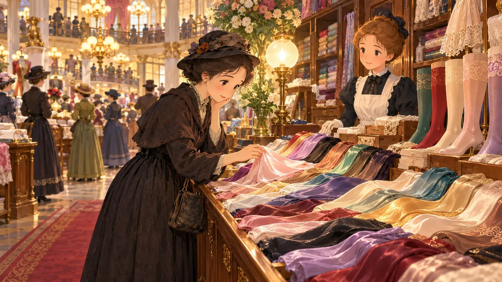 A Pair of Silk Stockings(一足の絹の靴下)の挿絵