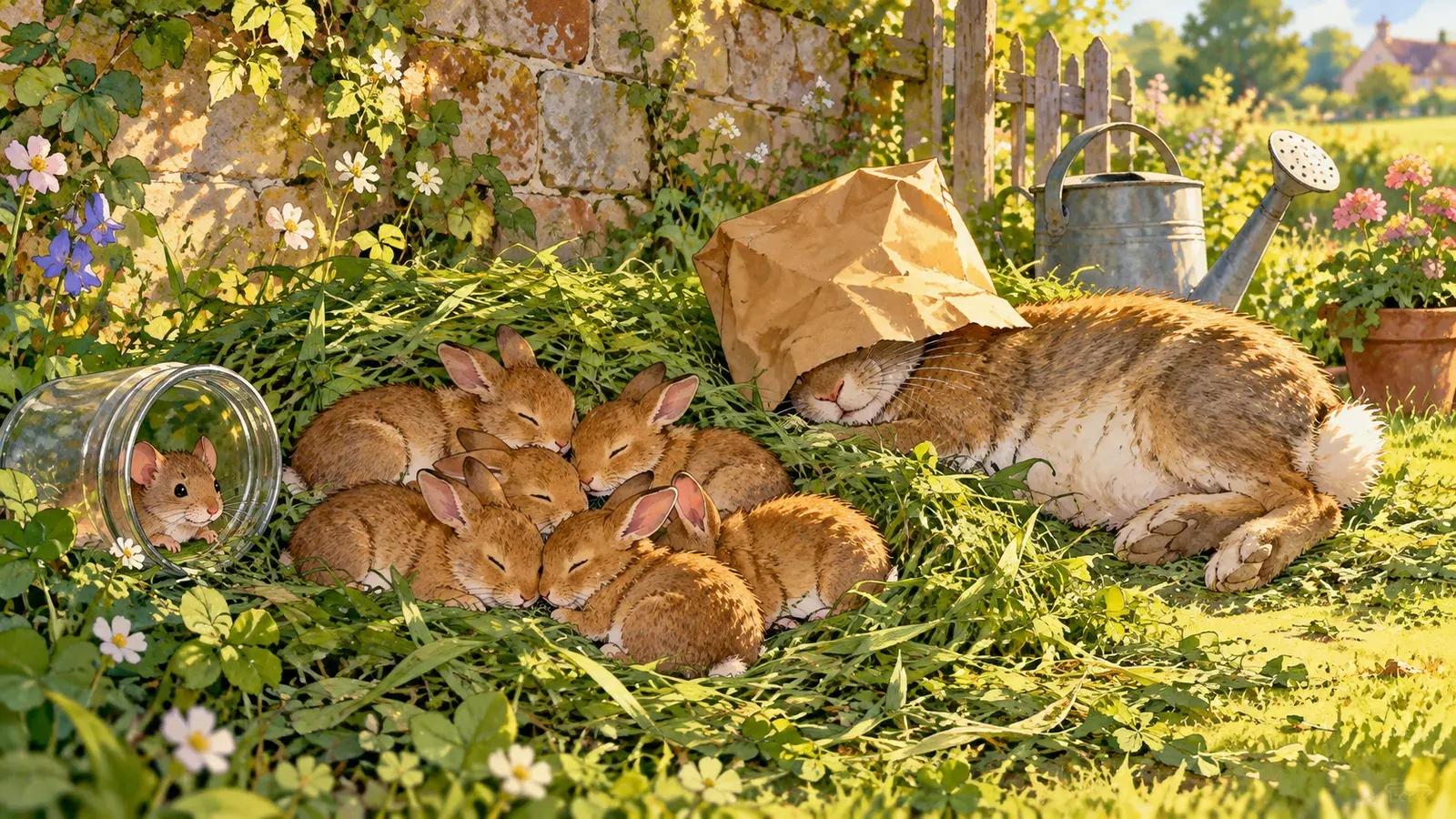 The Tale of the Flopsy Bunnies(フロプシーのこどもたち)の挿絵