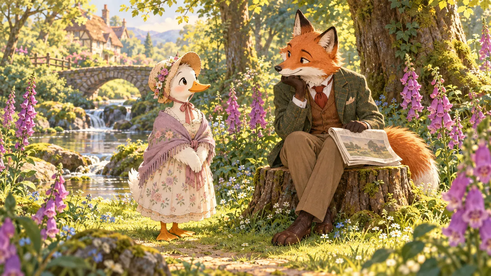 The Tale of Jemima Puddle-Duck(あひるのジマイマのおはなし)の挿絵