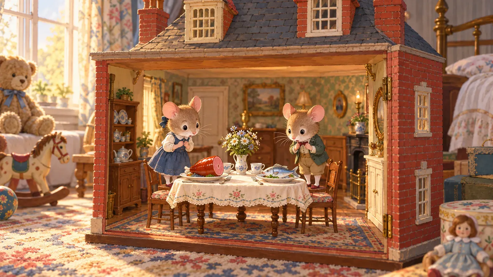 The Tale of Two Bad Mice(2ひきのわるいねずみのおはなし)の挿絵