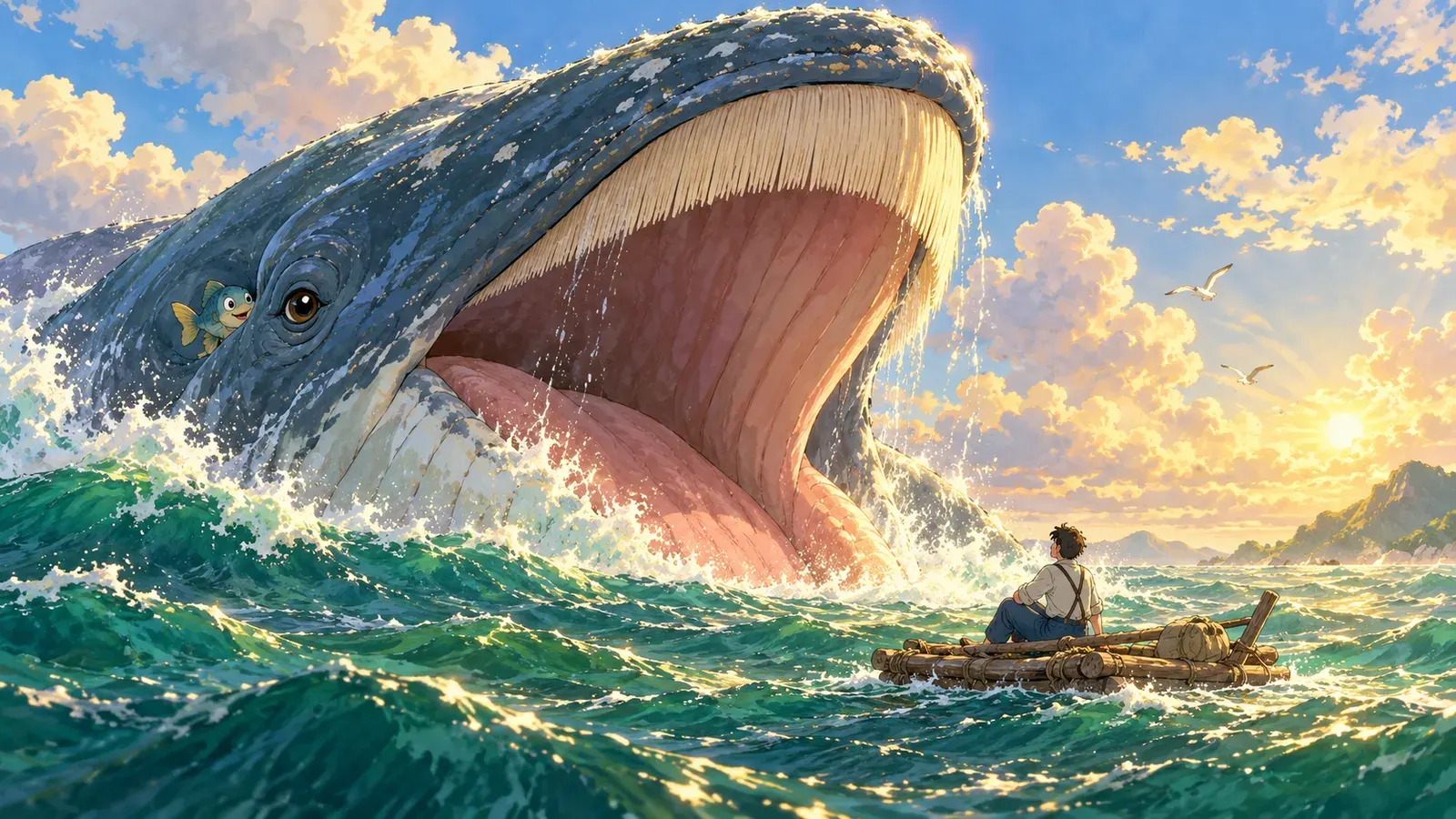 How the Whale Got His Throat(クジラののどはどうしてできたか(なぜなに物語))の挿絵