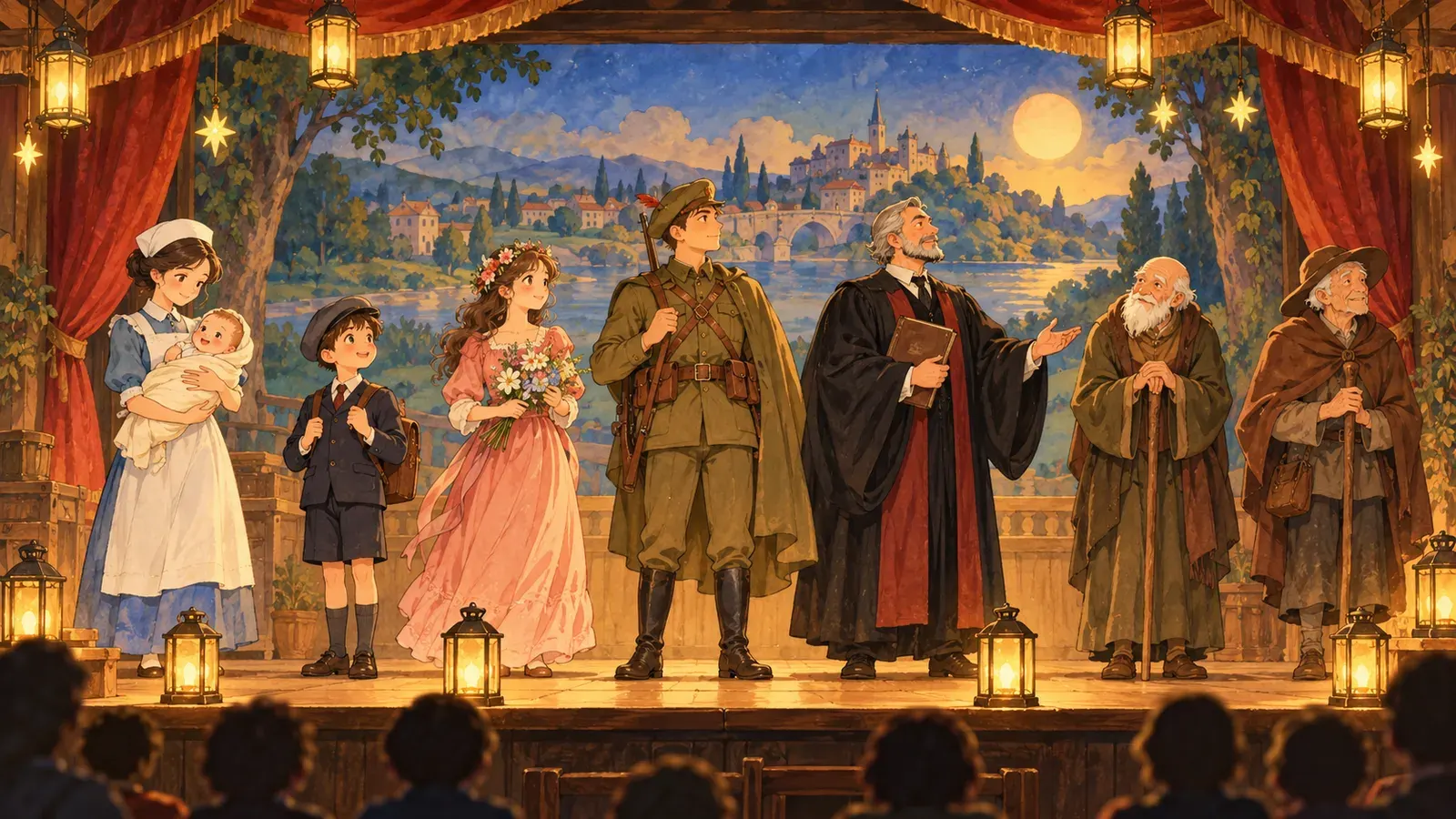 All the World's a Stage（シェイクスピア「この世はすべて舞台」（『お気に召すまま』より））の挿絵